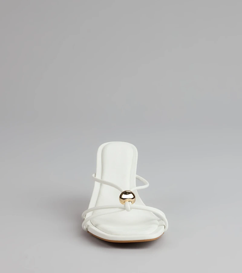 Sleek Luxe Strappy Stiletto Mules