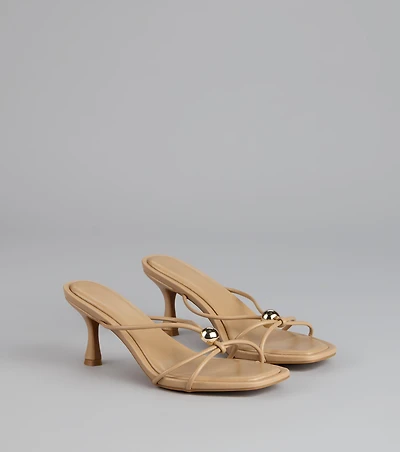 Sleek Luxe Strappy Stiletto Mules