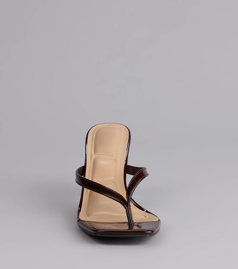 Strut And Stun Thong Mules