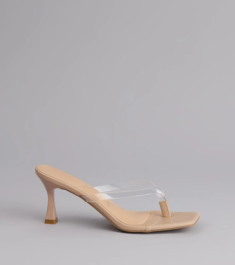 Strut And Stun Thong Mules