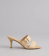 Sun Chaser Stiletto Buckle Mules