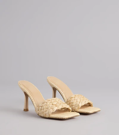 Sunny Escape Stiletto Mules