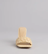 Sunny Escape Stiletto Mules