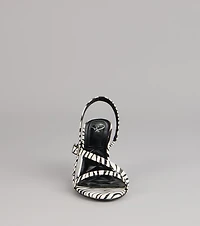 Wild Card Energy Zebra Slingback Heels