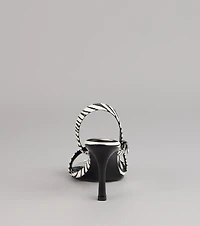 Wild Card Energy Zebra Slingback Heels