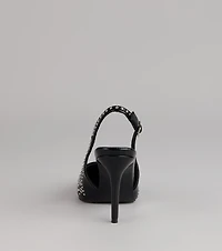 Sharp Plans Only Grommet Slingback Heels