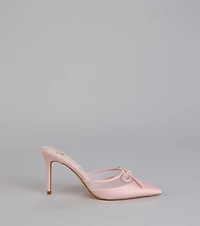 Dressed Up Satin Bow Heels