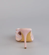 Dressed Up Satin Bow Heels