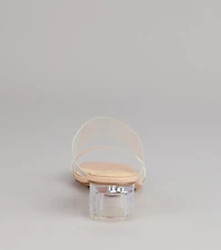 Barely There Plans Clear Strap Block Heels