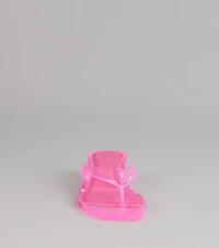 Clear Choice Jelly Thong Kitten Heels