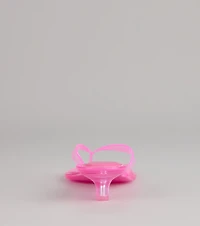 Clear Choice Jelly Thong Kitten Heels