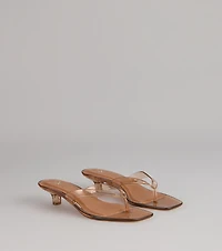 Clear Choice Jelly Thong Kitten Heels