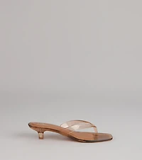 Clear Choice Jelly Thong Kitten Heels