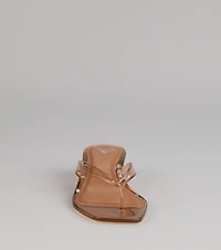 Clear Choice Jelly Thong Kitten Heels