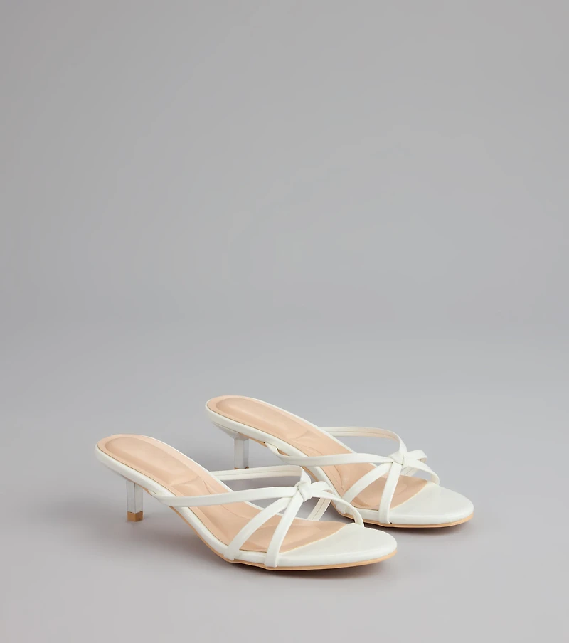 Shimmer Step Strappy Mules