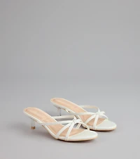 Shimmer Step Strappy Mules