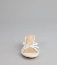 Shimmer Step Strappy Mules