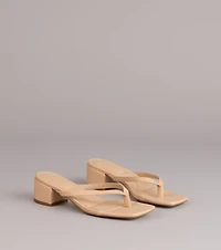 Easy Chic Thong Block Heels
