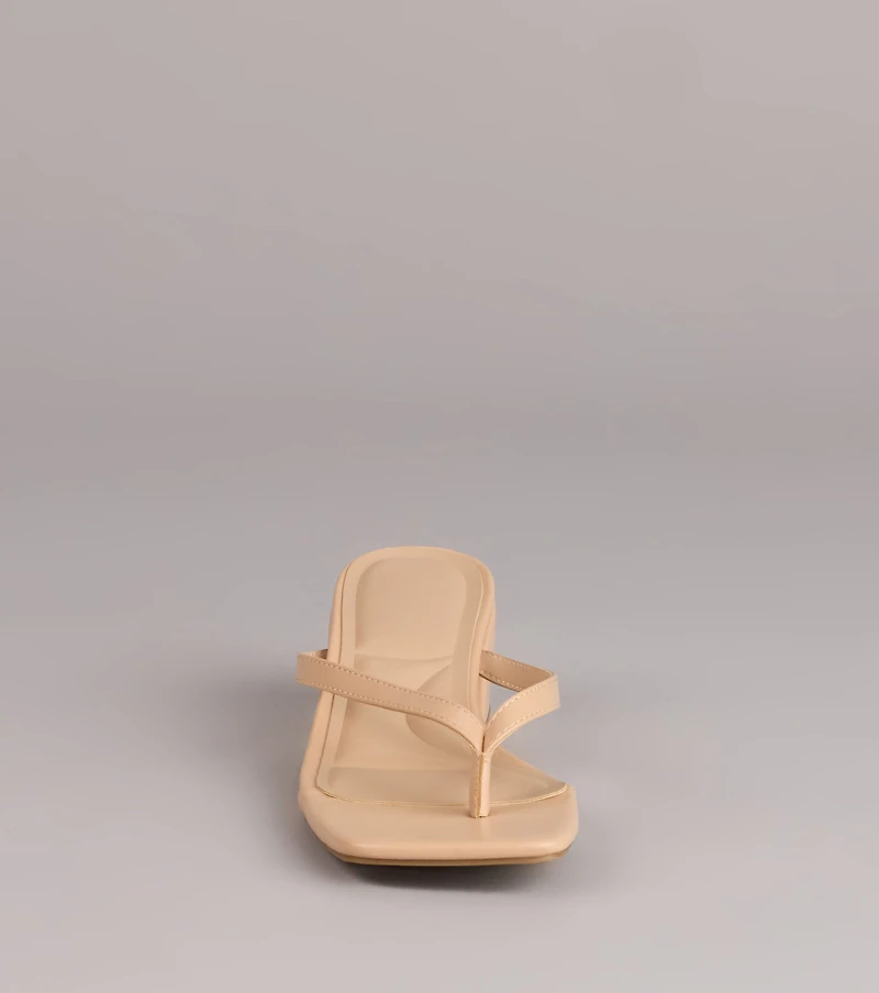 Easy Chic Thong Block Heels