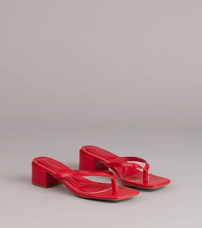 Easy Chic Thong Block Heels