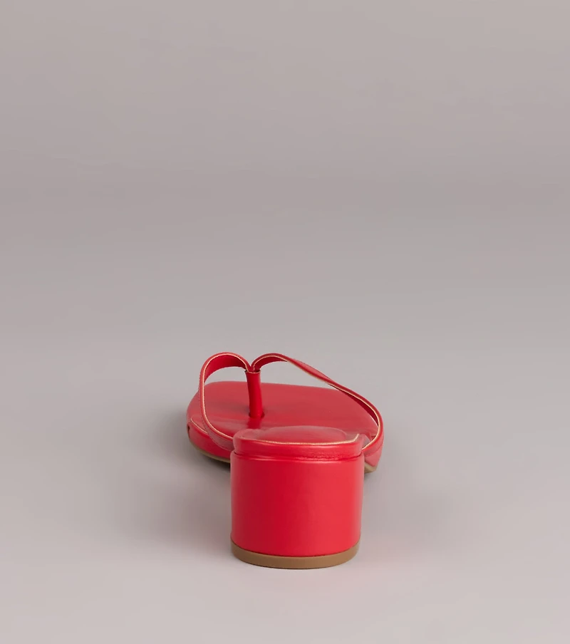 Easy Chic Thong Block Heels