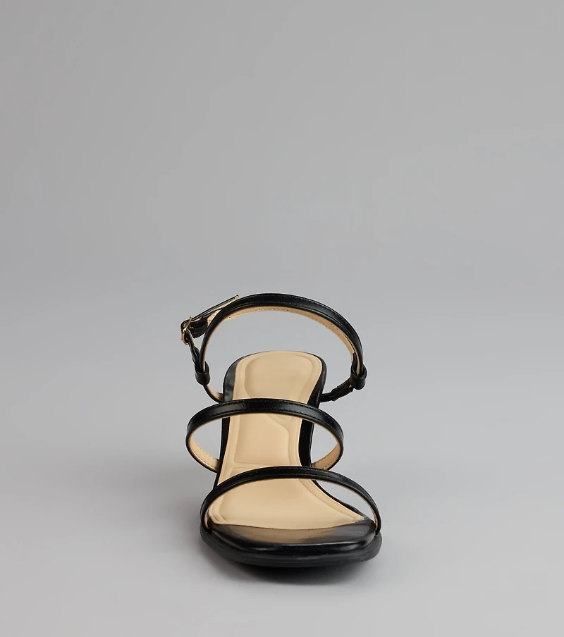 On Point Strappy Sling-Back Stiletto Heels