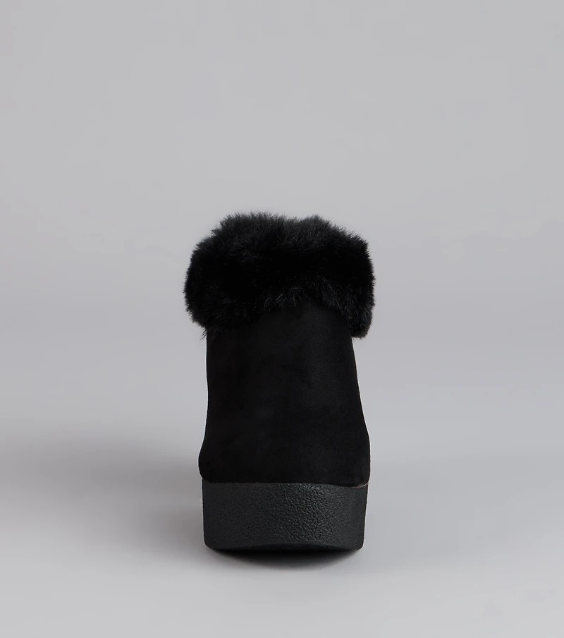 Fuzzy Feel Chunky Clog Mules