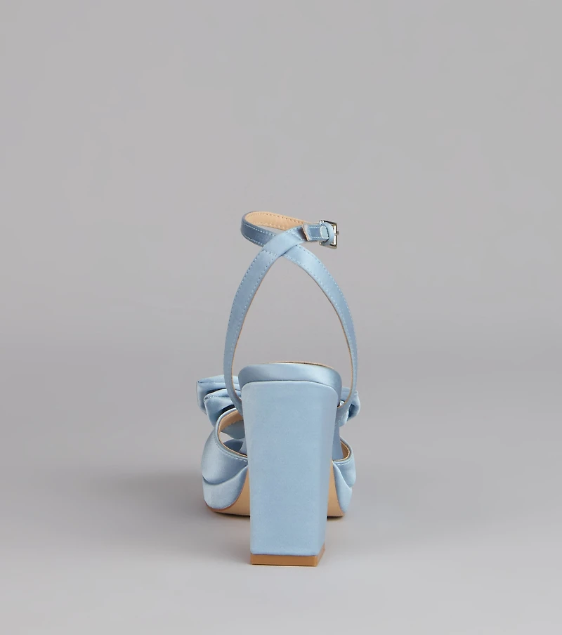 Put A Bow on It Satin Heels