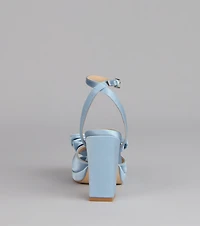 Put A Bow on It Satin Heels
