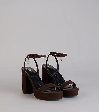 Going Somewhere Platform Suede Heels