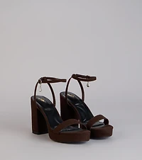 Going Somewhere Platform Suede Heels