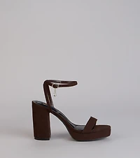Going Somewhere Platform Suede Heels