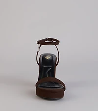 Going Somewhere Platform Suede Heels