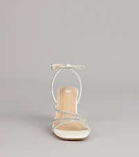 Crystal Hour Strappy Block Heels