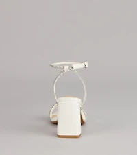 Crystal Hour Strappy Block Heels