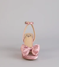 Put A Bow on It Satin Heels