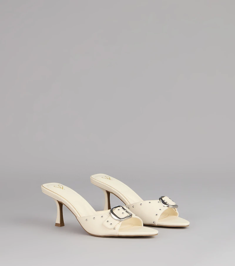 Dress It Up Buckle Stiletto Heels