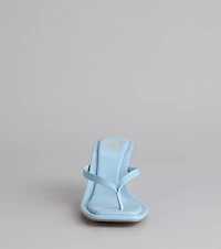 Chic Step Thong Kitten Heel Sandals