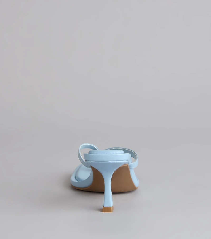 Chic Step Thong Kitten Heel Sandals