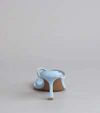 Chic Step Thong Kitten Heel Sandals