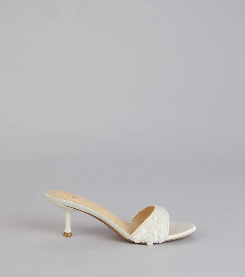 Perfect Glow Sequin Mule Heels