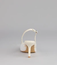 Shimmer Point Slingback Pumps