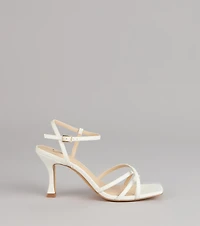 Shine Hour Metallic Strappy Stiletto Heels