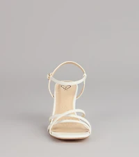 Shine Hour Metallic Strappy Stiletto Heels