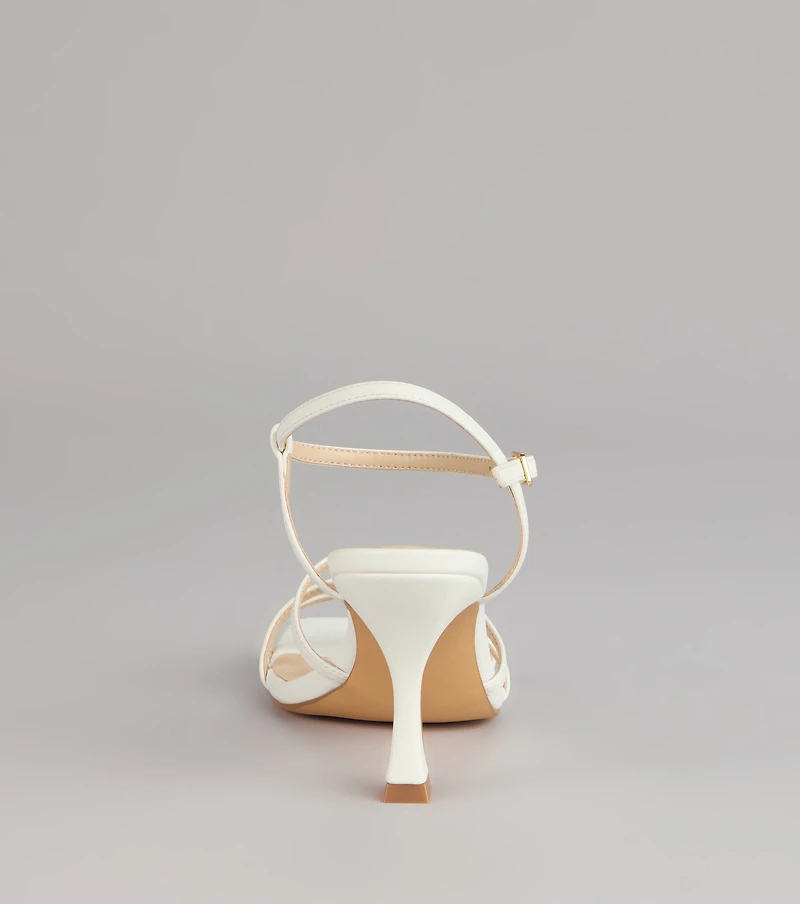 Shine Hour Metallic Strappy Stiletto Heels