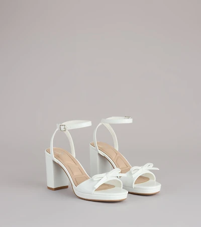 Chic Little Bow Platform Heels