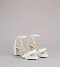 Chic Little Bow Platform Heels