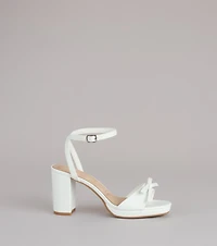 Chic Little Bow Platform Heels