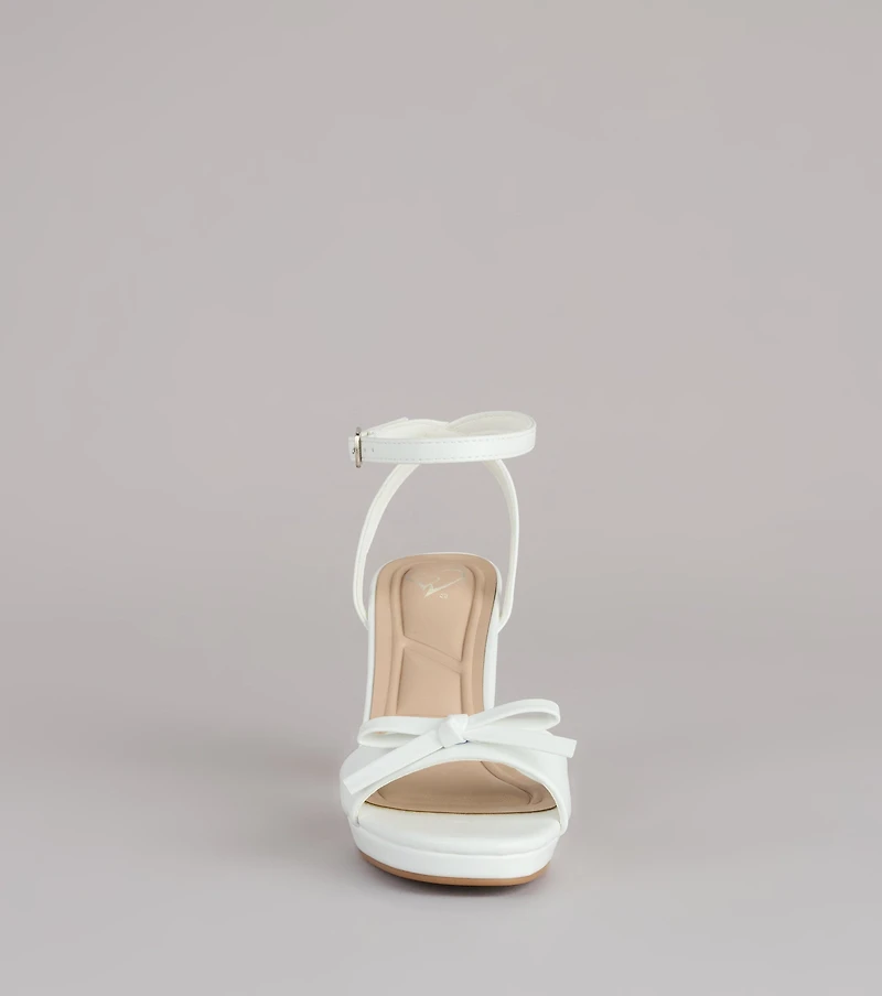 Chic Little Bow Platform Heels