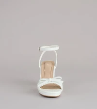 Chic Little Bow Platform Heels